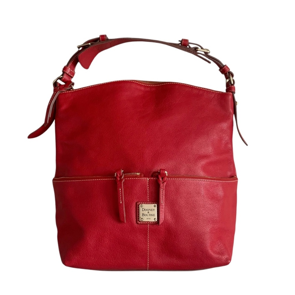 Dooney & Bourke Leather Pebbled Hobo Bag - Picture 2 of 16